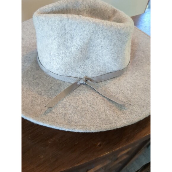 NWT Brixton Hat Tillys Womens Emma Wool Felt Fedora Hat Light Gray OS One Size main image 7